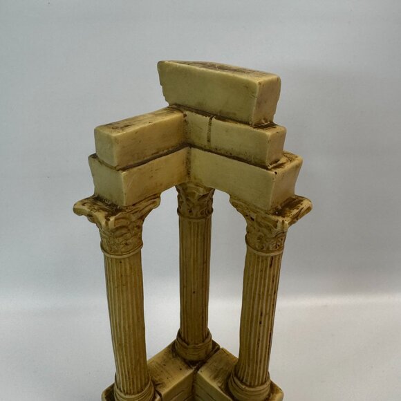 Temple of Vespasian Italian Column Statue Resin Marble base made in Italy - Picture 3 of 15